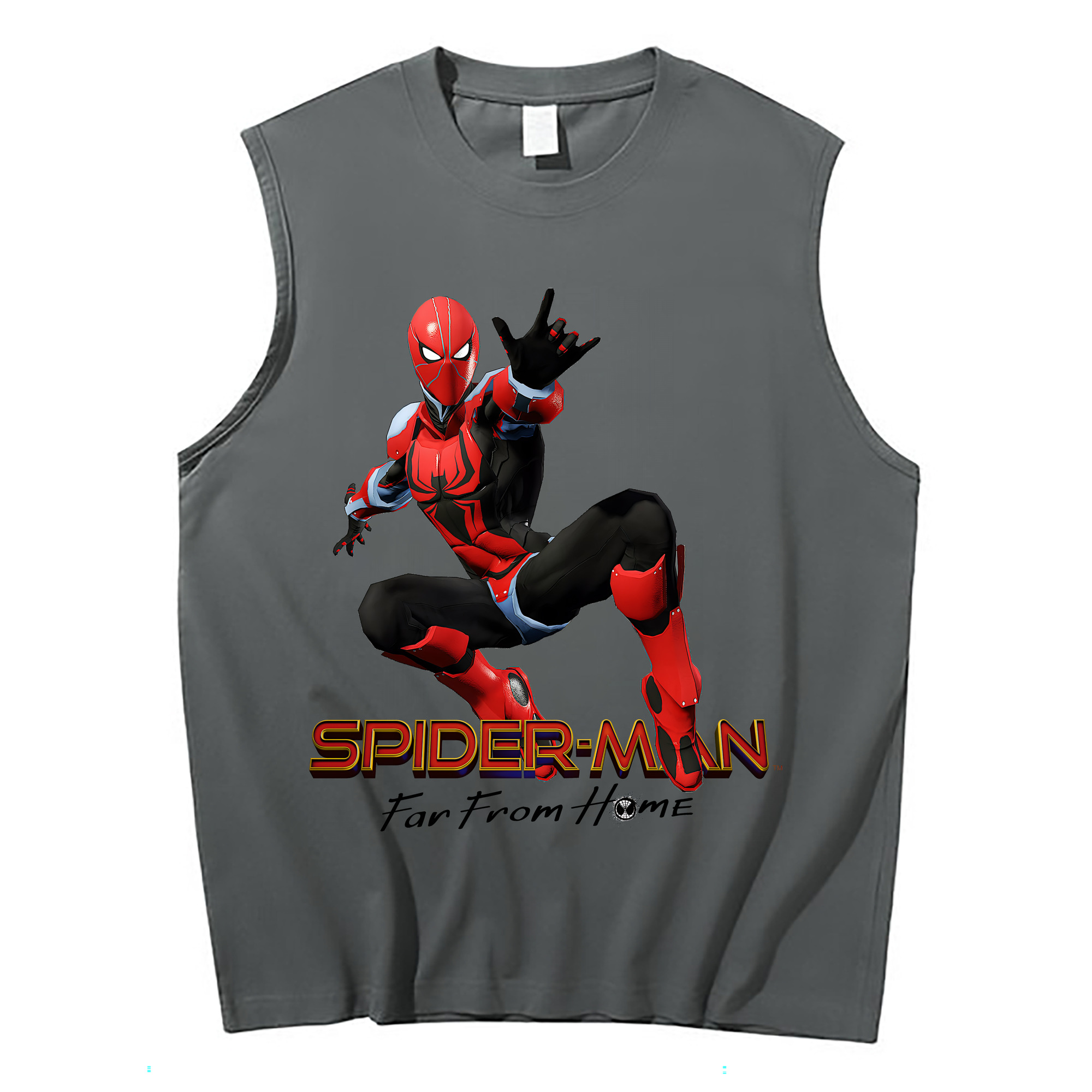 （画像用） Spider Man スパイダーマン コットン100％タンクトップ（フロントプリント）